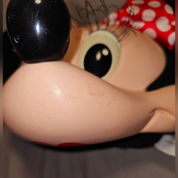 Vintage Disney Character Fashions Minnie Mouse Adult 3D Plastic Snapback Hat - Picture 2 of 7